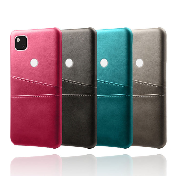 Applicable To Pixel4a Phone Case Pixel 4A Mobile Phone Double Card Protection Leather Case