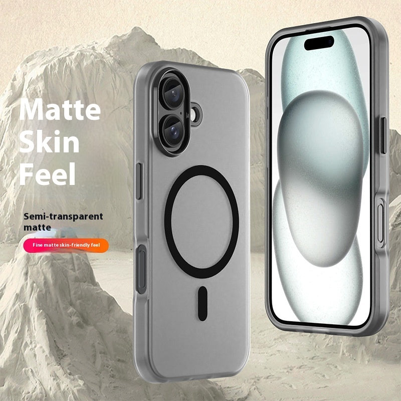 Magnetic Matte Skin Feeling Translucent Phone Case