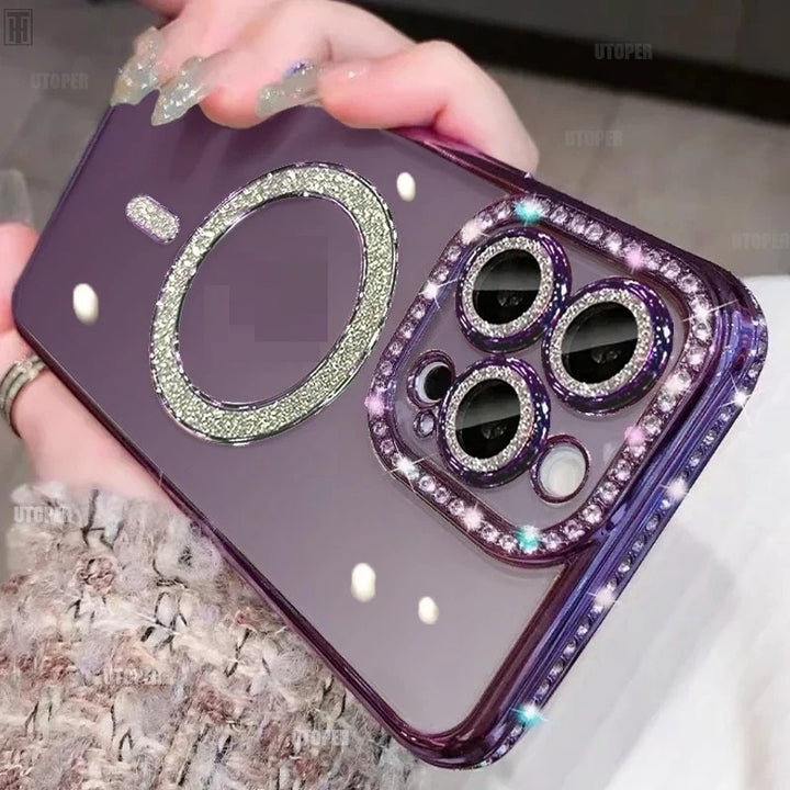 All-inclusive Rhinestone Magnetic Phone Case