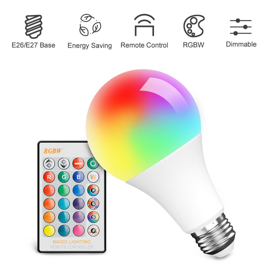 Bec LED 15W RGB SMART SMARTAMESS DIMMABLE LAMPĂ DE Culoare Schimbare Culoare Smart WiFi Bulb LED multicolor pentru Alexa