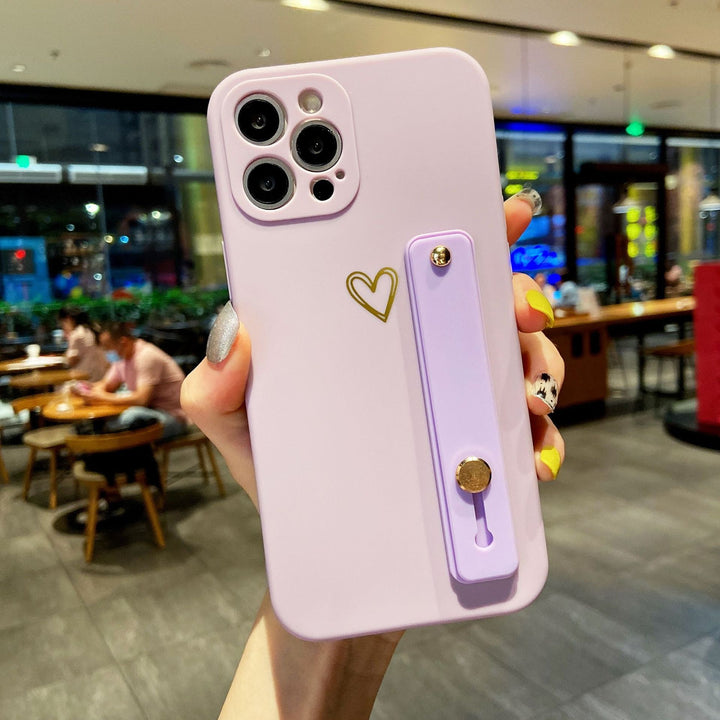 Hot Stamping Heart Bracket Telefon Capacul carcasei