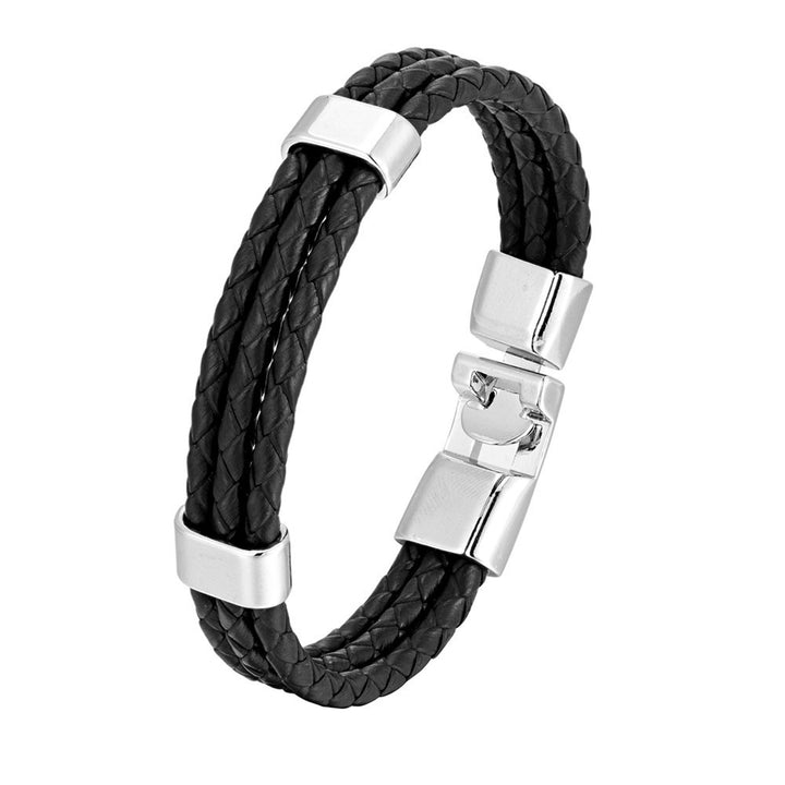 Men's Fashion All-match Leather Braided Bracelet Ornament