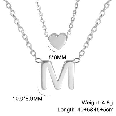 Elegant And Fashionable, Carefully Shaped 26 Letter Necklace