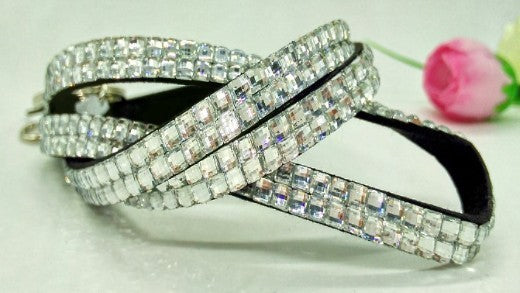 Carte de ecuson Clamp Rhinestone Diamond Band Key Lanț Diamond Lanyard