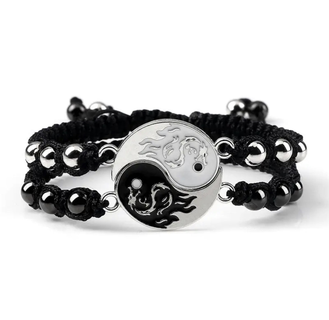 New Magnet Taiji Dragon Totem Yin And Yang Fashion Bracelet