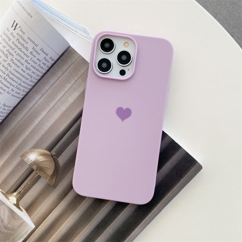 Simple Love Silicone Phone Case Drop-proof Protective Cover