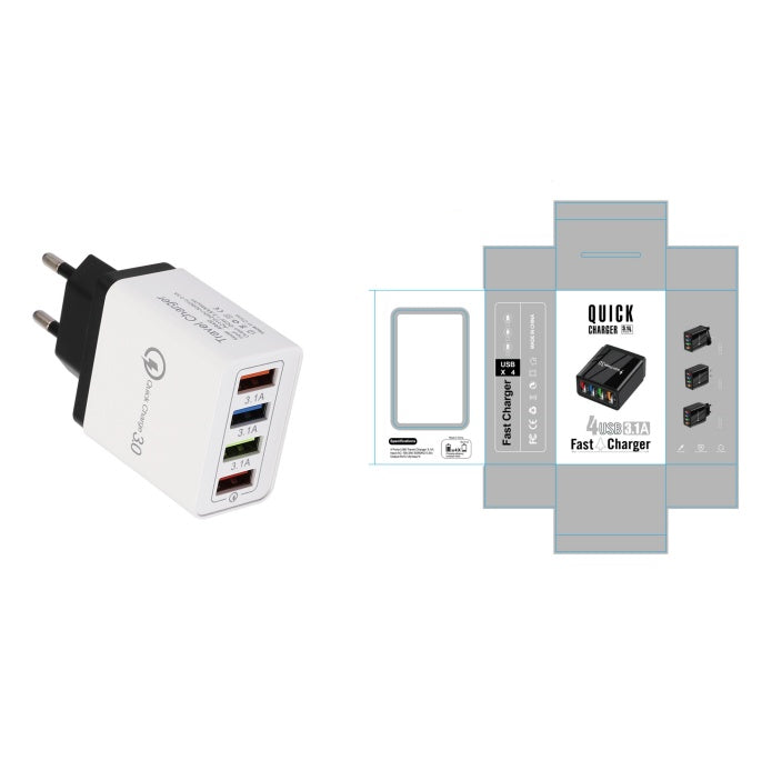 Încărcător USB Quick Charge 3.0 4 Adaptor pentru telefon pentru tabletă Portabil Portabil Mobile încărcător rapid