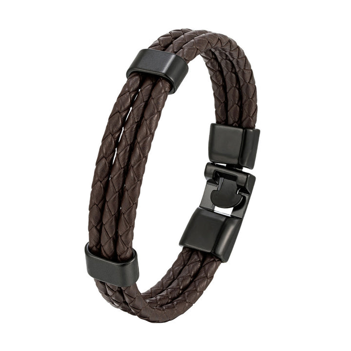 Men's Fashion All-match Leather Braided Bracelet Ornament