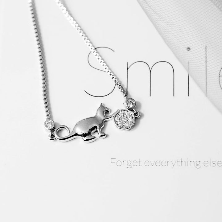 Bracelet Women's Japanese And Korean Ins Style Cat Ball Pendant Simple Cold Style Bracelet Ornament