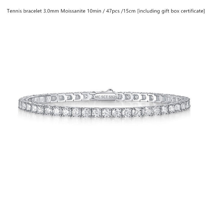 Sterling Silver D Color Moissanite Tennis Bracelet For Women