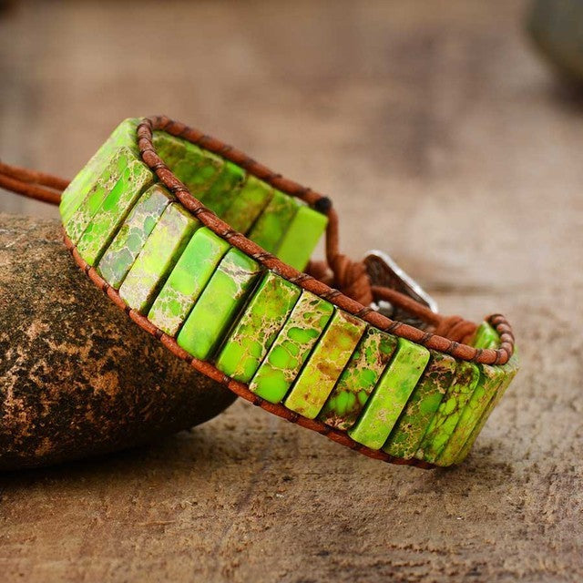 Colorful Emperor Stone Rectangular Bracelet