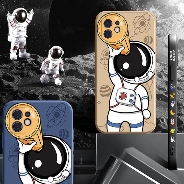 Compatibil cu, Cartoon Astronaut Creative Planet Planet Silicon Carcasă