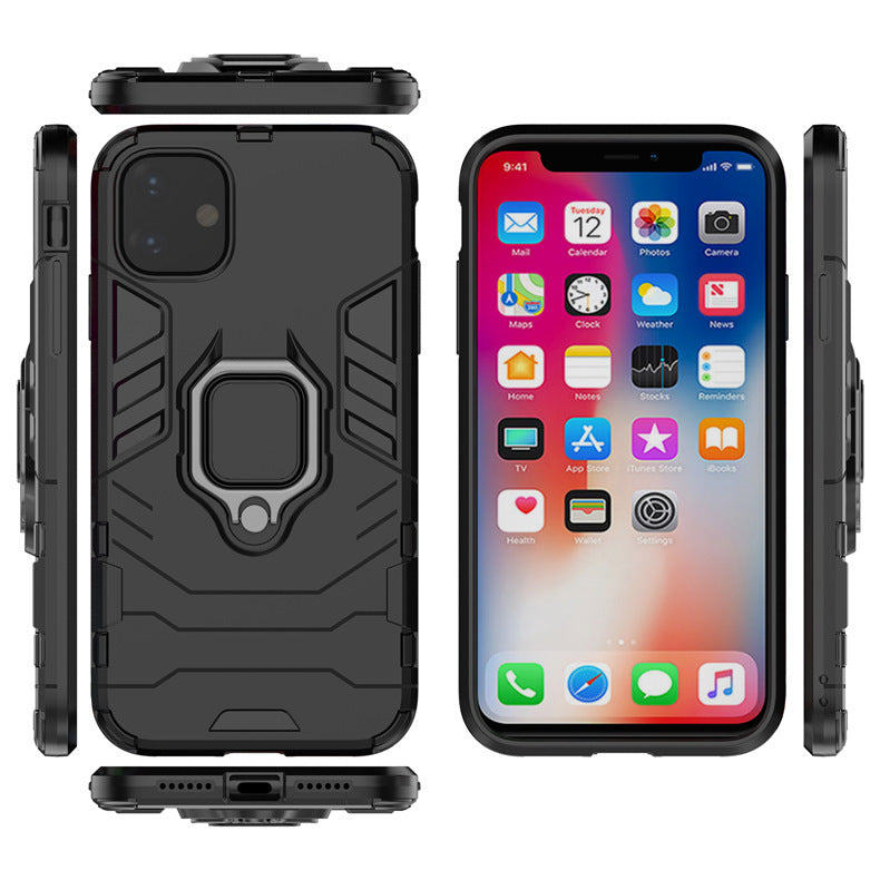 Black Panther Ring Holder Phone Case Shockproof Cover