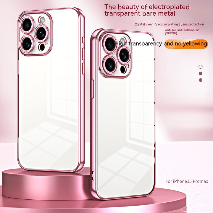 Electroplating Phone Case Transparent Drop-resistant