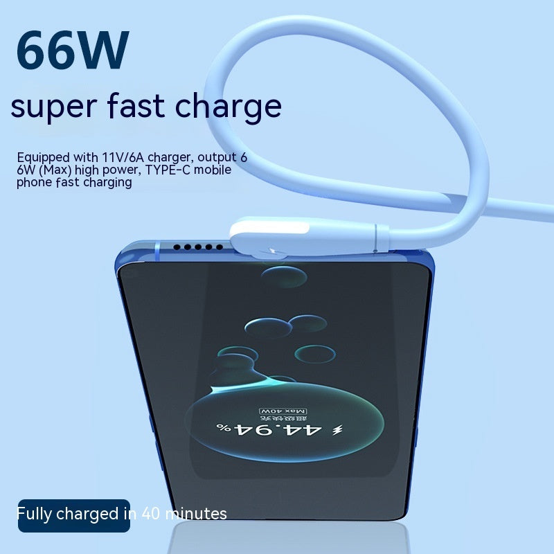 6A Super Fast Charge One-to-three Elbow Data Cable