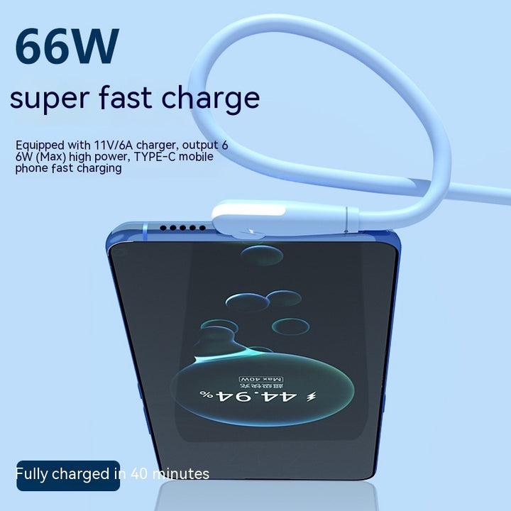 6A Super Fast Charge One-to-three Elbow Data Cable