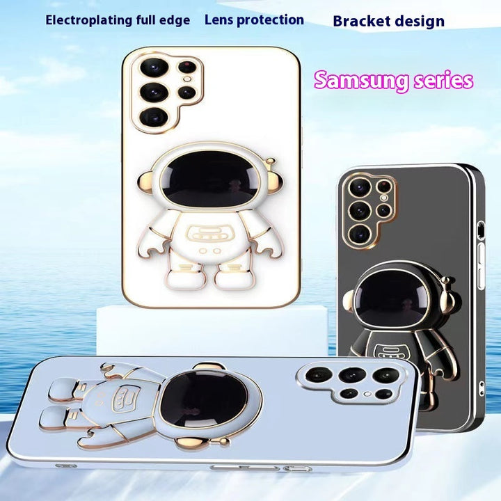 Electroplating 6D Astronaut Bracket Phone Case