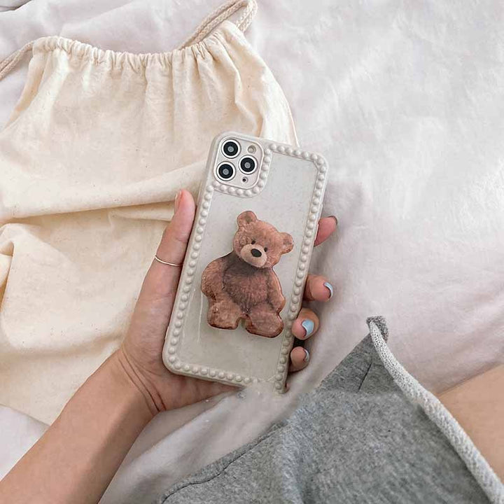 Simple And Cute Bear Mobile Phone Case Holder