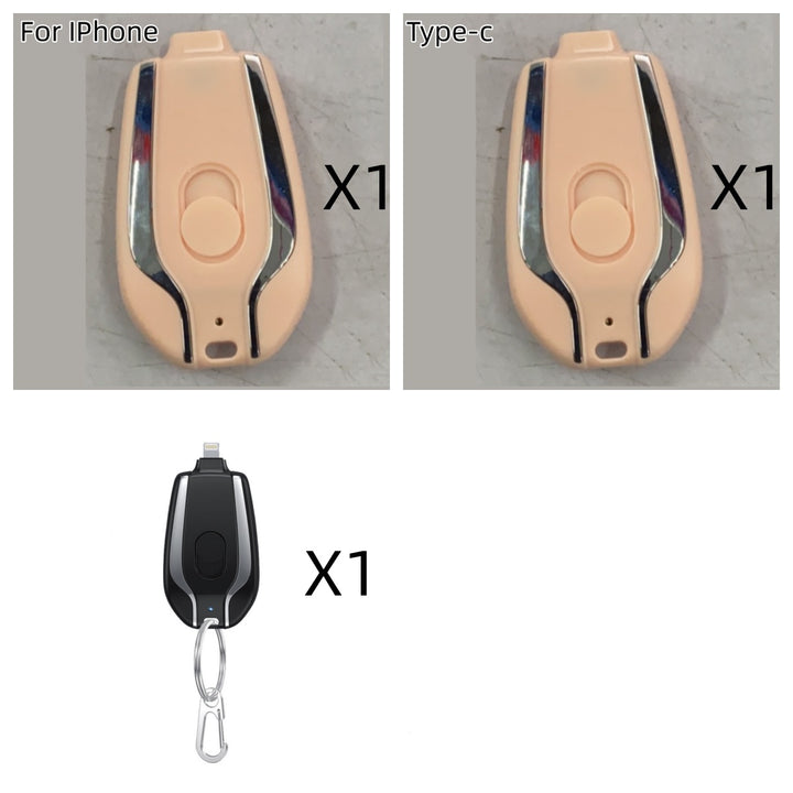 1500mAh Mini Power Pod Pod Cheychain încărcător cu tip-C ultra-compact mini pachete de baterii de încărcare rapidă de rezervă de rezervă