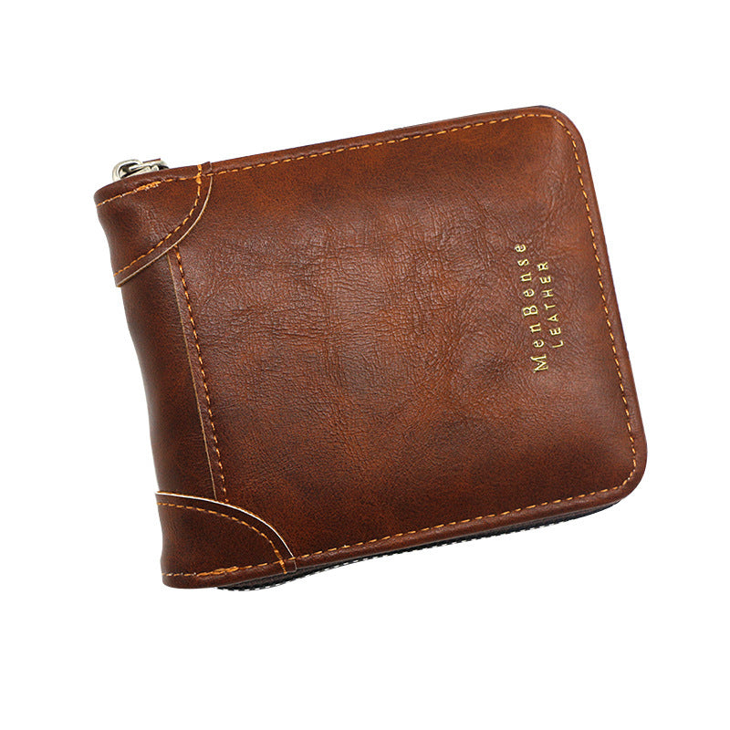 Men's Wallet Short Casual Zipper Coin Purse