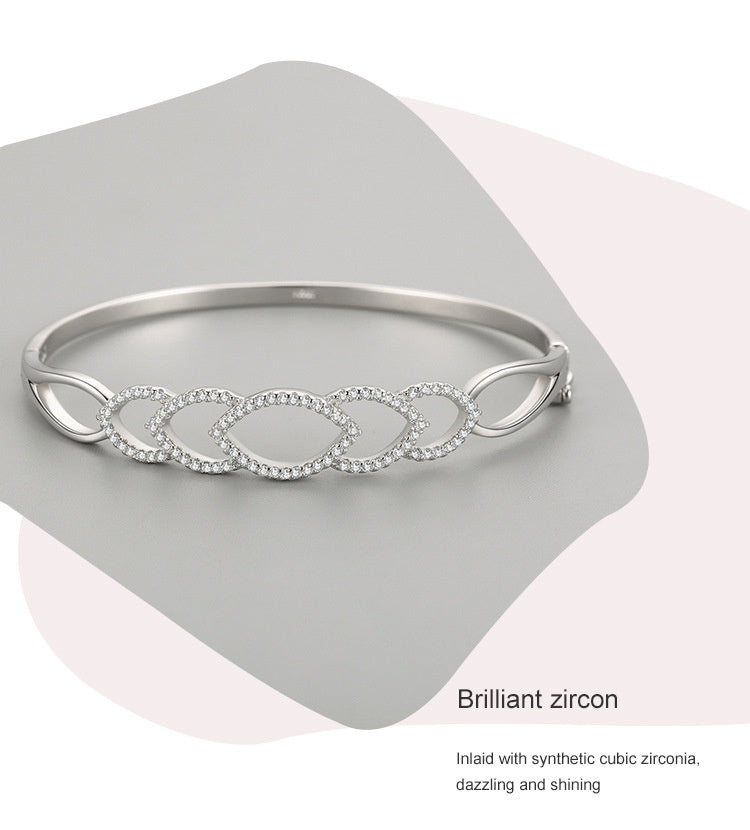 S925 Brățară cu bijuterii cu bijuterii Sterling Sterling Silver Women