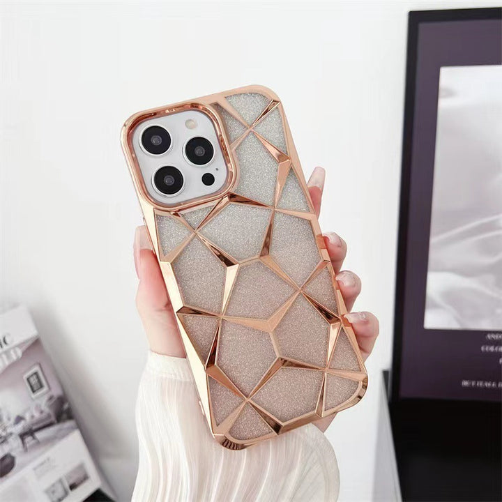 Gradient Electroplating Water Cube Phone Case