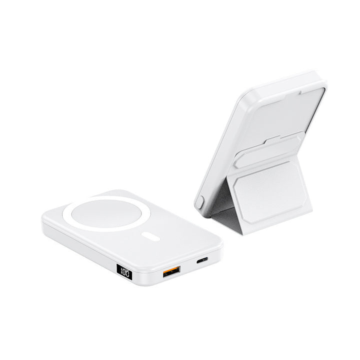 Magnetic Suction Wireless Charging Treasure Large Capacity Folding Bracket Mobile Power Supply