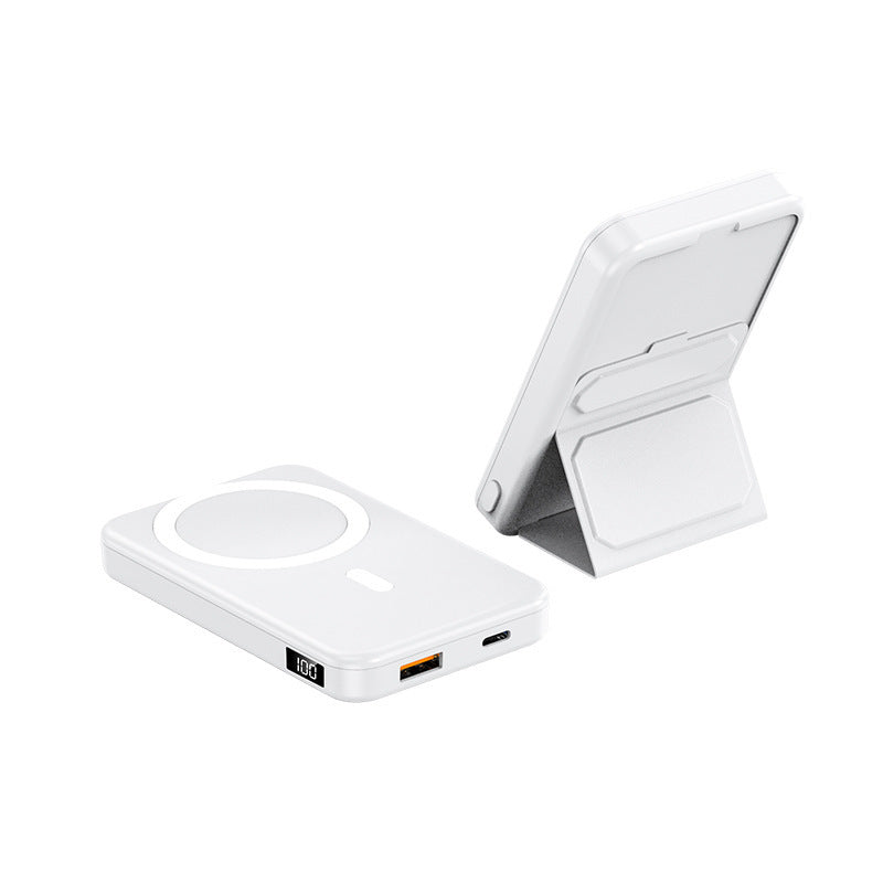 Magnetic Suction Wireless Charging Treasure Large Capacity Folding Bracket Mobile Power Supply