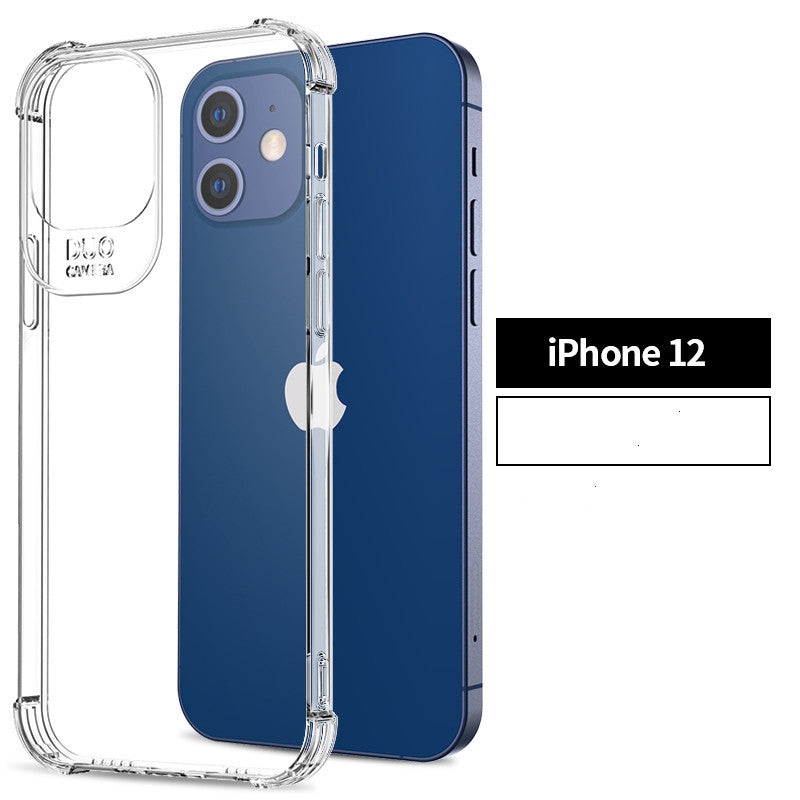 Compatibil cu Apple, compatibil cu Apple, iPhone 12 carcasă silicon anti -drop transparent