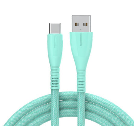 Quick Charge QC30 Charging Cable Nylon Braided Mobile Phone USB Cable With Indicator Light