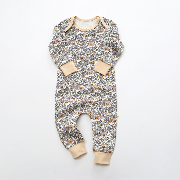 Infant Print One Piece Collar Cotton Comfort Romper