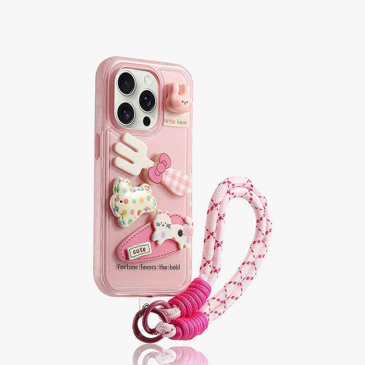 Fork Kitten Silicone Drop-resistant All-inclusive Phone Case