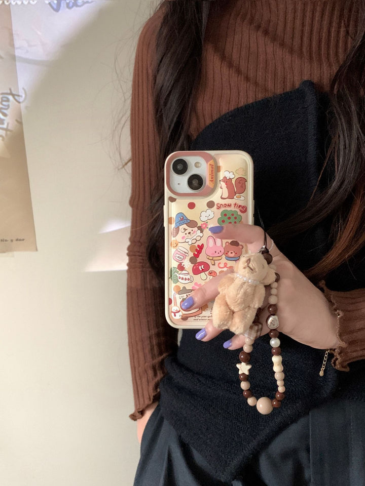 Cute Full Screen Graffiti Rabbit Phone Case