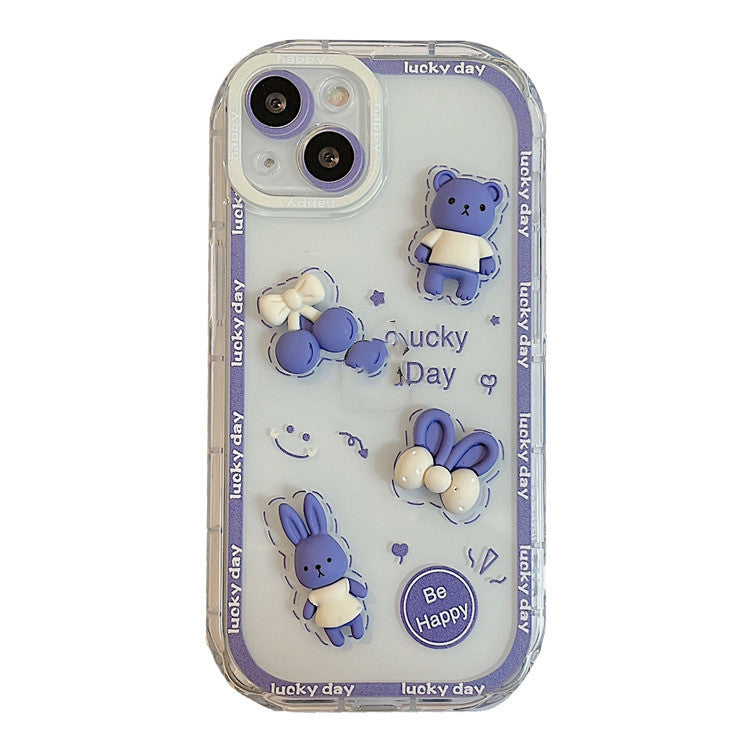 Three-dimensional Cartoon Cherry Bear Mobile Phone Case