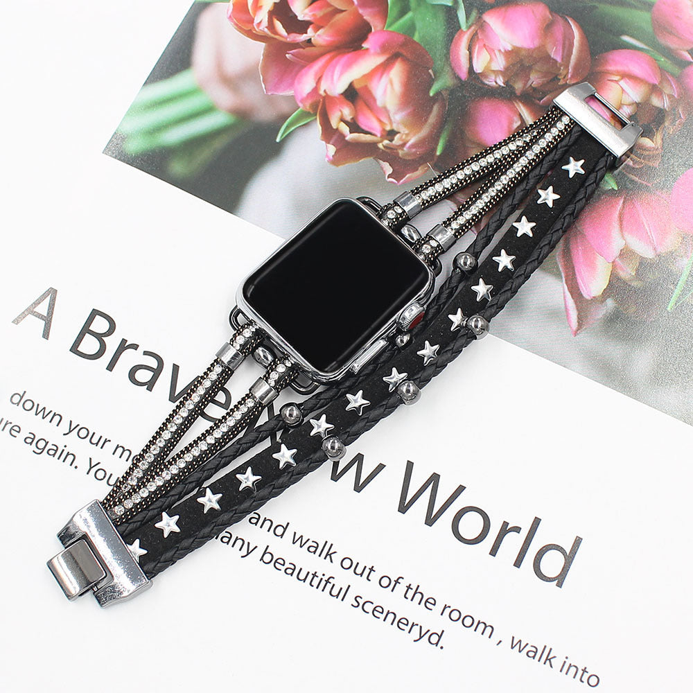 Applicable To Smart Letters Leather Watch Strap