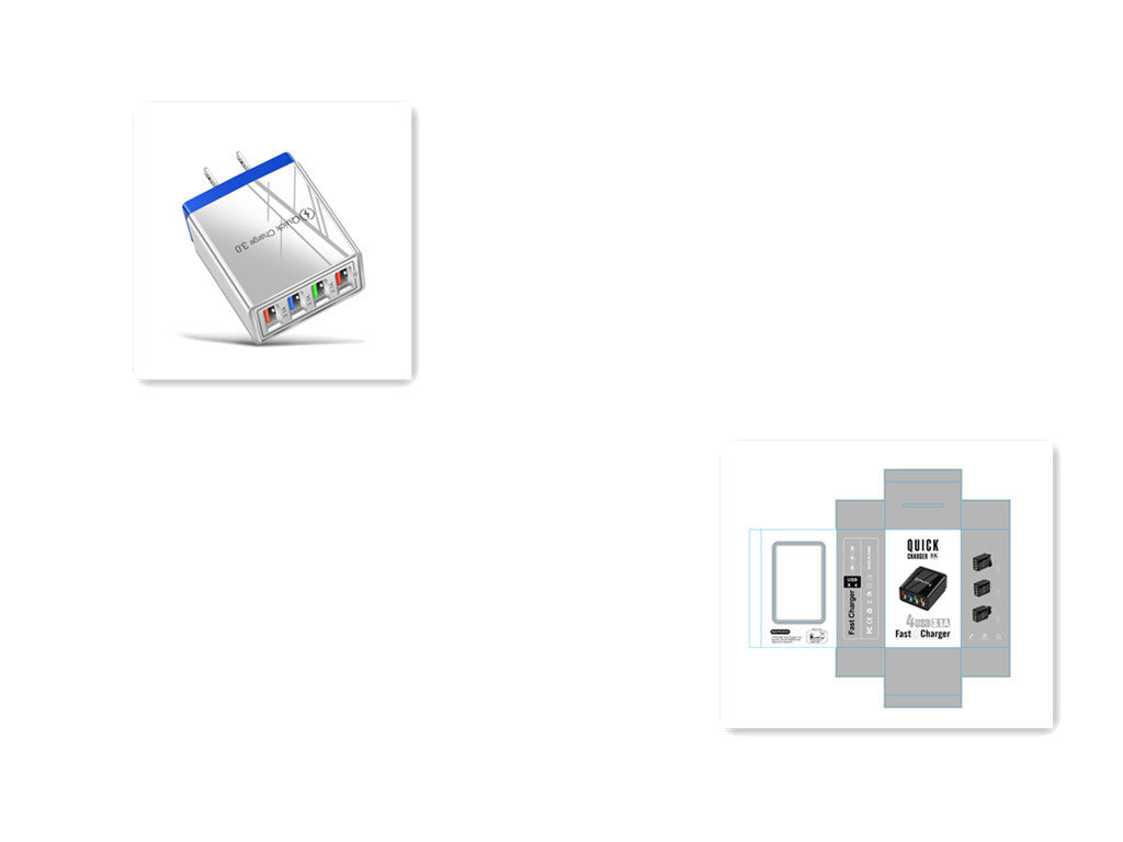 Încărcător USB Quick Charge 3.0 4 Adaptor pentru telefon pentru tabletă Portabil Portabil Mobile încărcător rapid