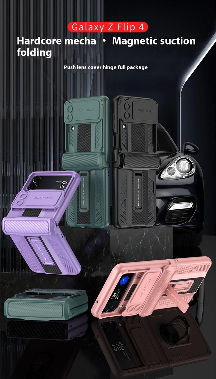 Phone Case All Wrapped Creative Foldable Screen Mech Business Drop-resistant Protective Cover