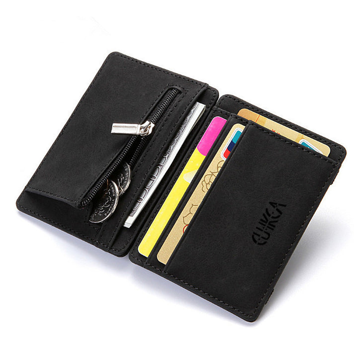 Flip Wallet Men Men Magic Portofel Polyuretan Card Suport