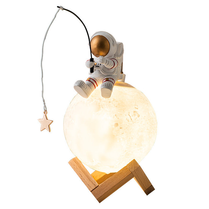 Astronaut Figurine Decorare pentru casă din rășină Spațiu Om în miniatură Night Light Umidificator de ceață rece Accesorii pentru mașini