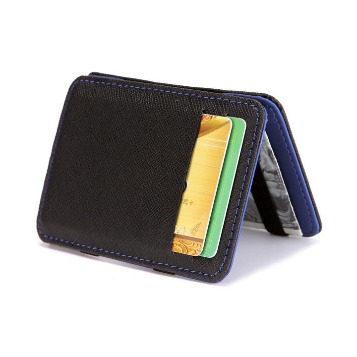 Flip Magic Wallet Cross Pattern Suport pentru card scurt