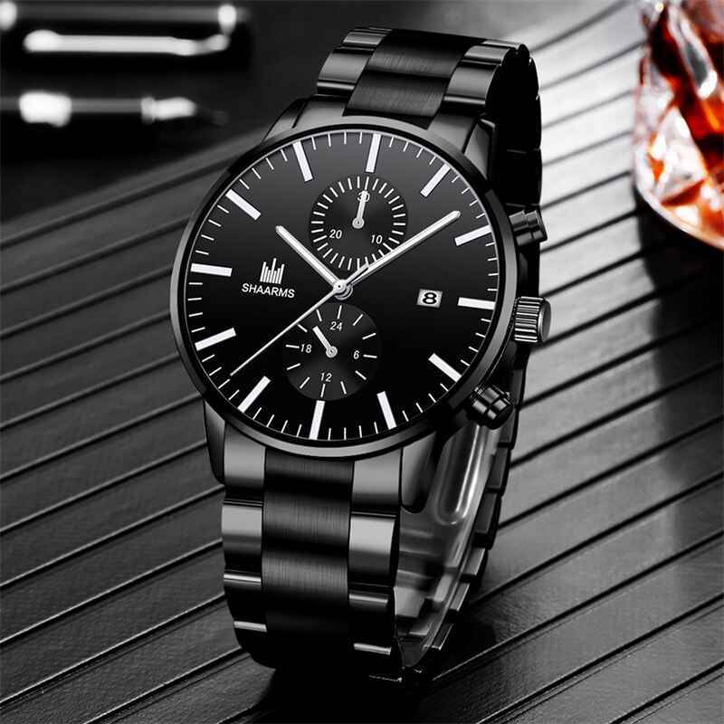 Fake Hree Eye Fashion Business Quartz Watch