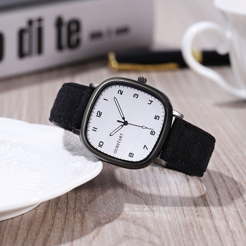 Casual Digital Exam Quartz Suede Belt Student Watch