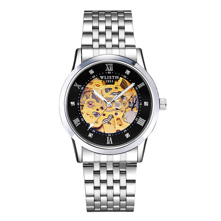 Business Men's Automatic Mechanical Watch Stainless Steel Waterproof