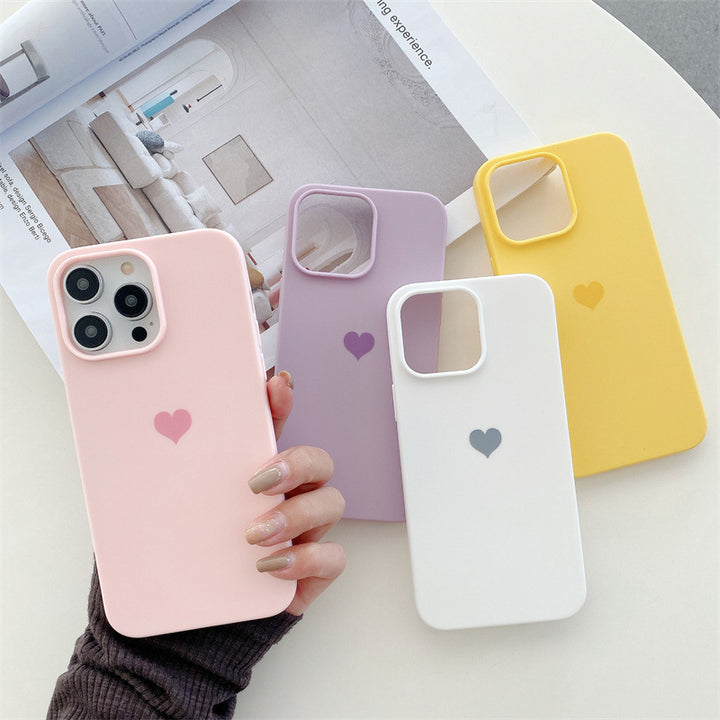 Simple Love Silicone Phone Case Drop-proof Protective Cover