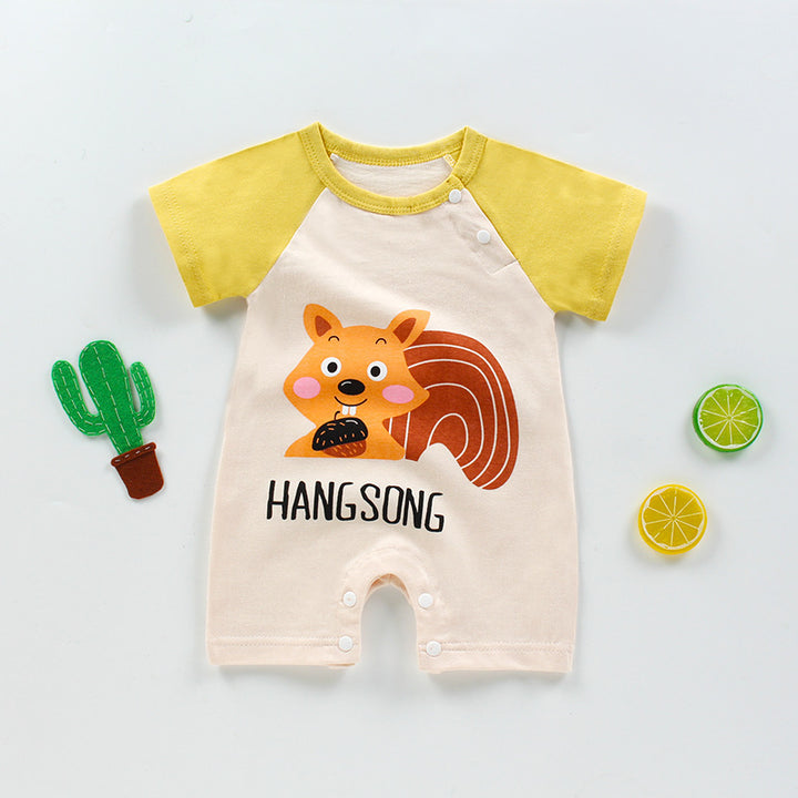 New Summer Baby''s One-piece Clothes Harbin Clothes Newborn Baby Cotton Short Sleeve thin  Crotch Crawling Clothes Wholesale