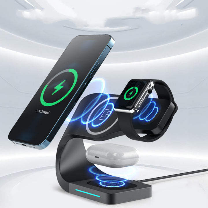 Multi-function Charging Stand Magnetic Wireless Charging 15W Fast Charging