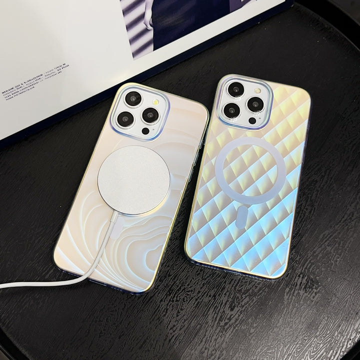 Laser Gradient Drop-resistant Frosted Magnetic Phone Case