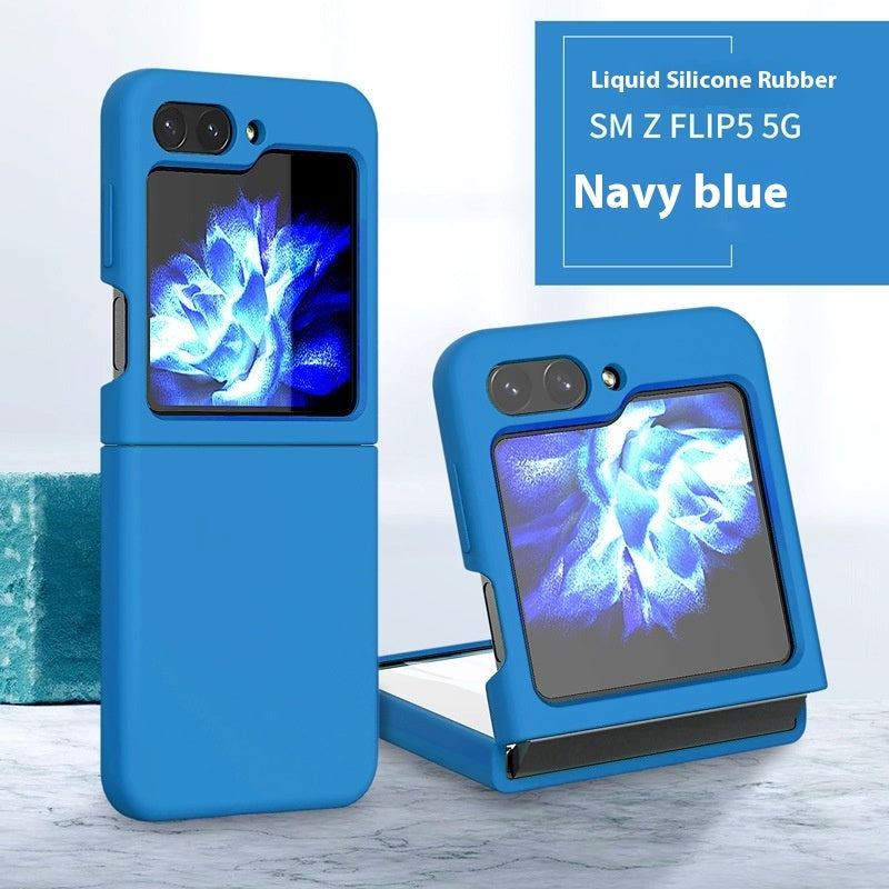 Phone Case Real Liquid Silicone Foldable Screen All-inclusive Drop-resistant