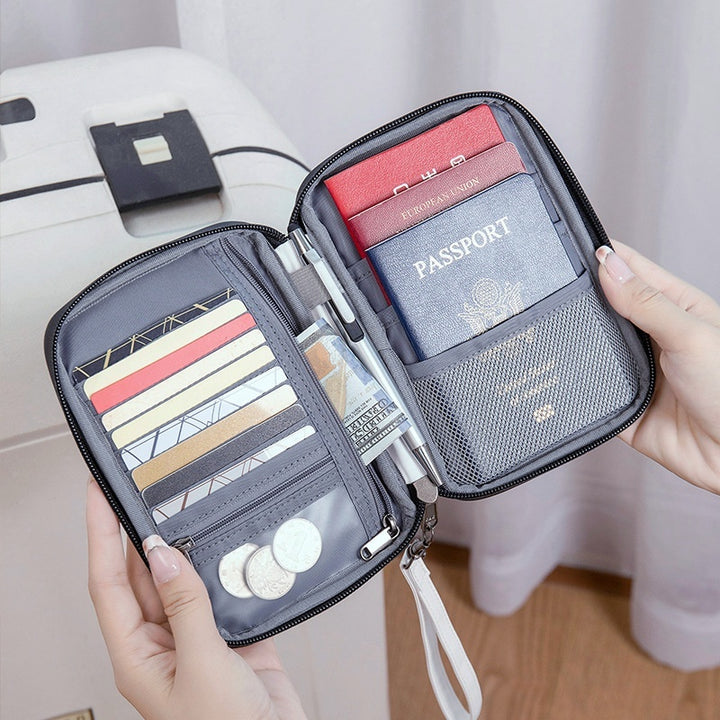 Travel Storage Travel Portable RFID Anti-theft Swiping Passport Case Document Package