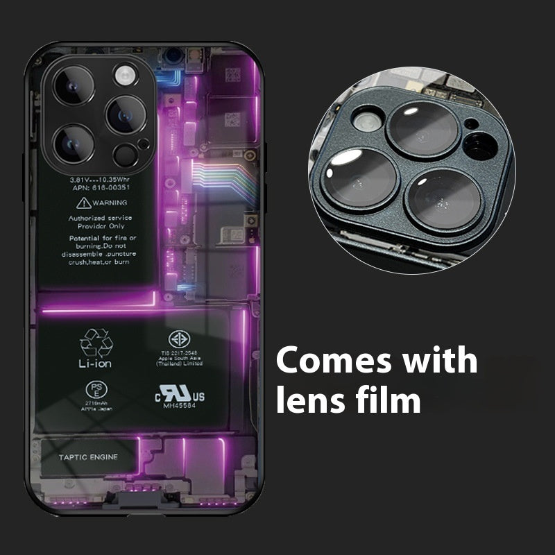 Internet Celebrity Circuit Board Phone Case Creative Comes With Lens Protector